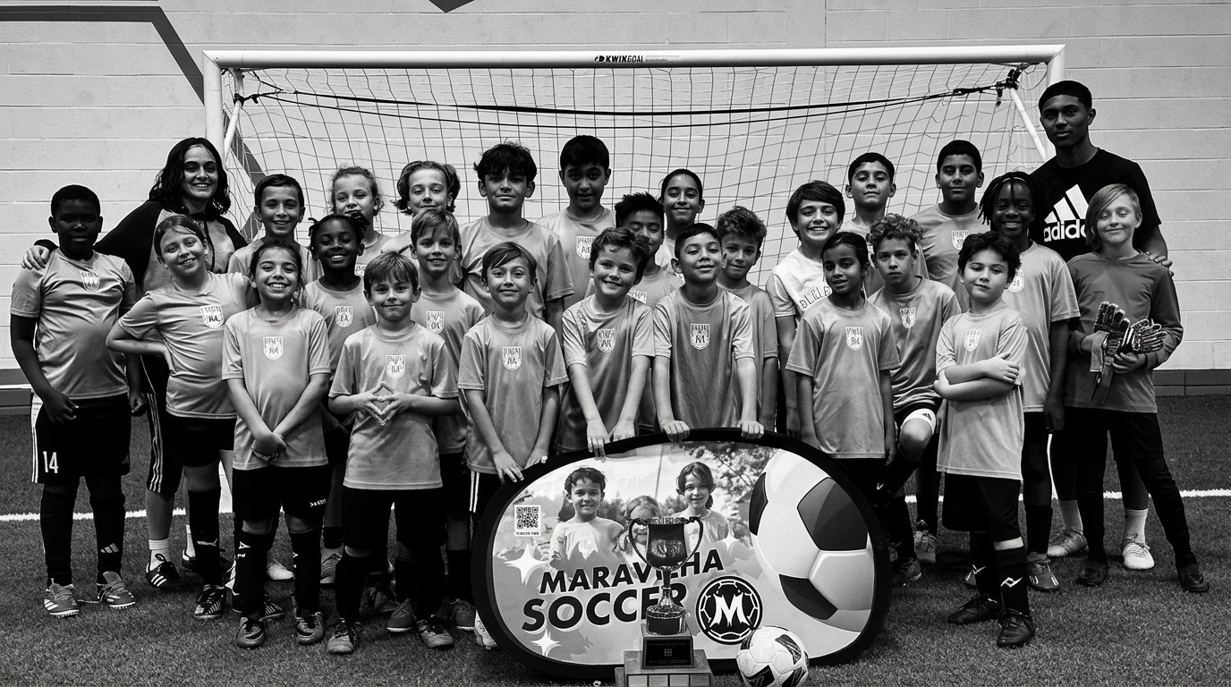 Maravilha Soccer School players and coaches